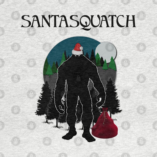 Santa Squatch Bigfoot Xmas Christmas Design by AltrusianGrace